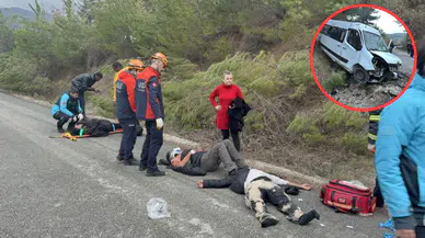 Karabük Üniversitesi öğrencilerini taşıyan minibüs şarampole uçtu