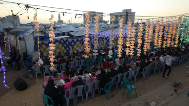 Gazze'de toplu iftar düzenlendi