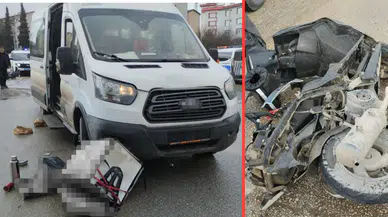 Karabük'te öğrenci servisi ile çarpışan motosiklet sürücüsü öldü