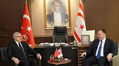 KKTC Meclis Başkanı Öztürkler ile Hüseyin Yayman Lefkoşa’da görüştü