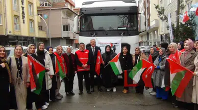 Kocaeli'den Gazze'ye 2 insani yardım tırı gönderildi