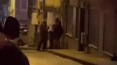 Bursa'da iki komşu çöp bidonu nedeniyle tartıştı : O anlar kamerada