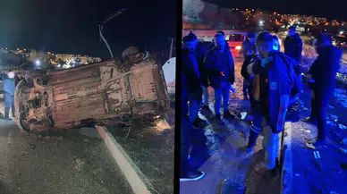 Van'da otomobil takla attı : 2 kişi yaralandı