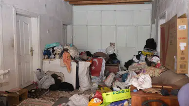 Yozgat’ta evinden 10 ton çöp çıktı