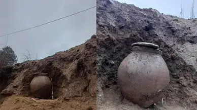 Denizli'de Orta Bizans dönemine ait küp bulundu