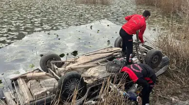 Kahramanmaraş’ta feci kaza : Su birikintisine düşen otomobilin sürücüsü öldü