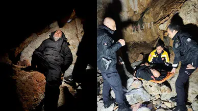 Antalya Alanya'da 3 metrelik kayalıklardan düşen şahıs kurtarıldı