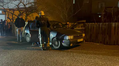 Tekirdağ'da sürücü rahatsızlandı : Otomobil bahçe duvarına çarptı