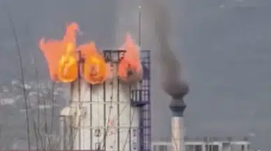 Tokat OSB’de bir kereste fabrikasının silosunda yangın çıktı