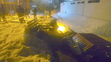 Hakkari'de istinat duvarı çöktü