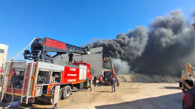 Didim sanayisinde yangın korkuttu : Hırdavat dükkanı alevlere teslim oldu