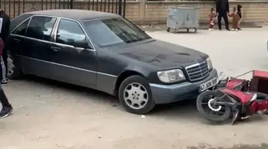 Mardin'de otomobil ve motosiklet çarpıştı : 1 kişi yaralandı