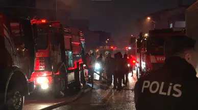 Ataşehir'deki mermer atölyesinde yangın çıktı