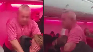 Antalya'dan kalkan uçaktaki dehşet anları kamerada!