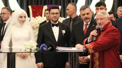 İçişleri Bakanı Mustafa Çiftçi, Çorum'da nikah şahidi oldu
