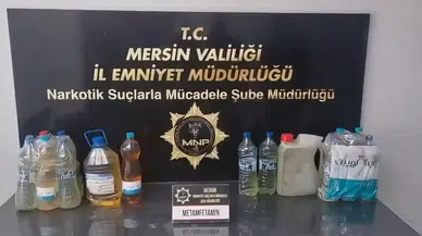 Mersin'de sıvı uyuşturucu operasyonu : 27 litre uyuşturucu ele geçirildi , 3 şüpheli tutuklandı
