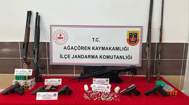 Aksaray'da uyuşturucu ve kaçak silah vurgunu : 7 zanlı gözaltına alındı