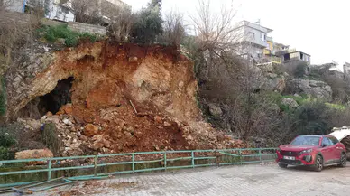 Hatay'da heyelan etkisi : Mağaralar açığa çıktı