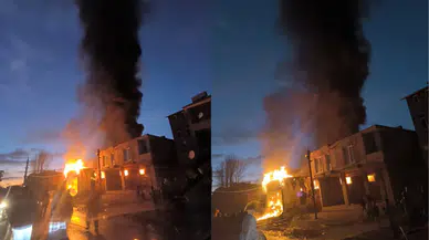 Van'da bir iş yerinde korkutan yangın!