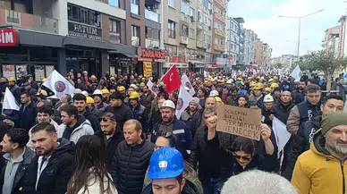 Maaşlarını alamayan Soma maden işçileri eylemde!