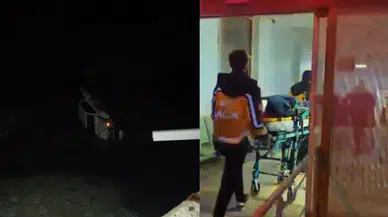 Adıyaman Kahta'da kamyonet şarampole yuvarlandı : 5 kişi yaralandı