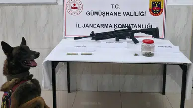Gümüşhane'de polis ekiplerinden uyuşturucu ve silah operasyonu