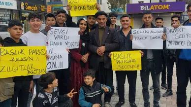 Şanlıurfa'da gençler başlık parası eylemi düzenledi