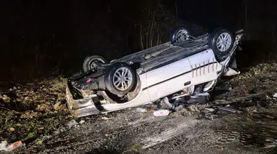 Bursa'da takla atan araçtaki 21 yaşındaki genç, ölümden döndü