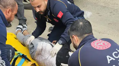 Mardin'de motosiklet ve otomobil çarpıştı : 1 kişi yaralandı