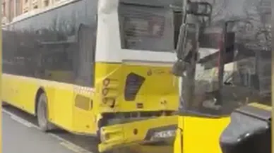 Fatih'te 3 İETT otobüsü kaza yaptı!