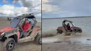 Koruma altındaki Seyfe Gölü’nde ATV ile off-road yapan sürücüye adli ve idari işlem