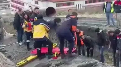 Başakşehir’de İSKİ'nin çalışması sırasında 1 işçi çukura düştü