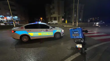 Karaman'da motosiklet devrildi : Sürücü yaralandı