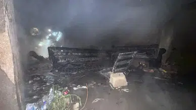 Antakya'da bir evin bodrum katında yangın çıktı