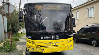 Beykoz'da İETT otobüsü kaza yaptı : 4 yolcu yaralandı