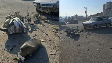 Şanlıurfa'da feci kaza : Motosiklet sürücüsü ağır yaralandı