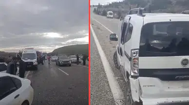Adıyaman'da ticari araç ile otomobil çarpıştı : 5 yaralı