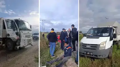 Manavgat'ta iki belediye aracı çarpıştı : 2'si ağır 7 yaralı