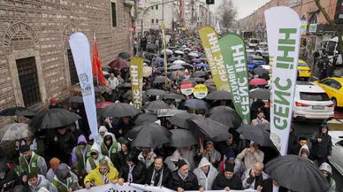 İstanbul'da ABD ve İsrail karşıtı yürüyüş düzenlendi