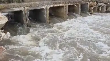 Bursa'da kuruyan Karasu Deresi yağışlarla can buldu