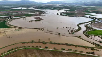 Aydın'da sağanak yağış : Büyük Menderes Nehri taştı