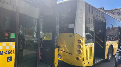 Ataşehir'de kaza : İETT otobüsleri çarpıştı