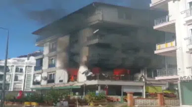 Antalya’da 4 katlı binada yangın : 2’si çocuk 6 kişi dumandan etkilendi