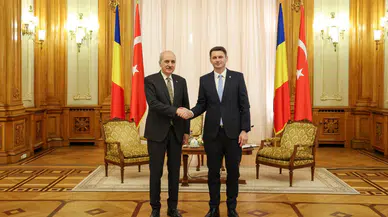 TBMM Başkanı Kurtulmuş, Romanya Senato Başkanı Abrudean ile bir araya geldi