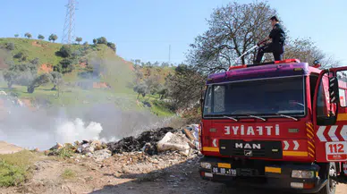 Aydın'da çöplük alanda yangın çıktı