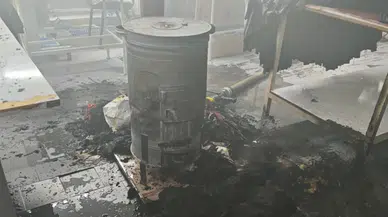 Bilecik'te tekstil atölyesinde korkutan yangın : Kumaşlar alev aldı