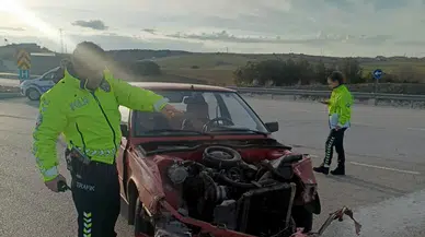 Konya'da otomobil ve tır çarpıştı : Kazada 2 kişi yaralandı