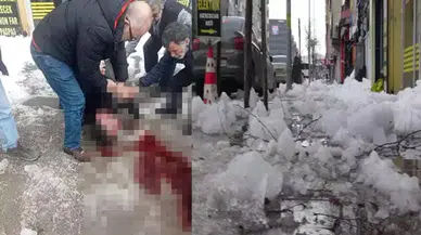 Erzurum’da çatıdan düşen kar ve buz kütlesi bir kişiyi ağır yaraladı