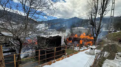 Kastamonu'da feci yangın : 2 ev ve bir ambar kullanılamaz hale geldi