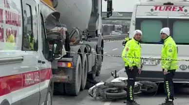 Güngören’de feci kaza : Beton mikserinin altında kalan motosiklet sürücüsü öldü
